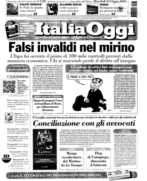 Italia oggi : quotidiano di economia finanza e politica